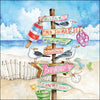 Nyári mintás papírszalvéta háromrétegű 33x33 cm 20 db-os Seaside signs