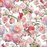 papírszalvéta 33x33 cm 20 db-os háromrétegű Roses and tulips