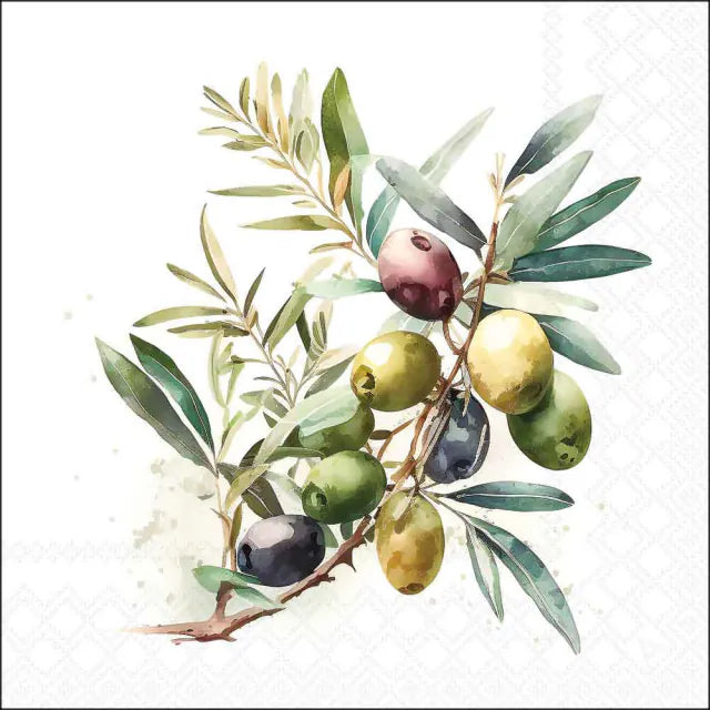 Papírszalvéta 33x33 cm 20 db-os háromrétegű Olive branch
