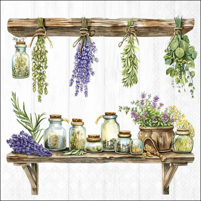 Fűszernövényes papírszalvéta háromrétegű 33x33 cm 20 db-os Herb kitchen