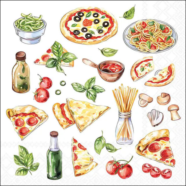 Papírszalvéta 33x33 cm 20 db-os háromrétegűPizza and pasta
