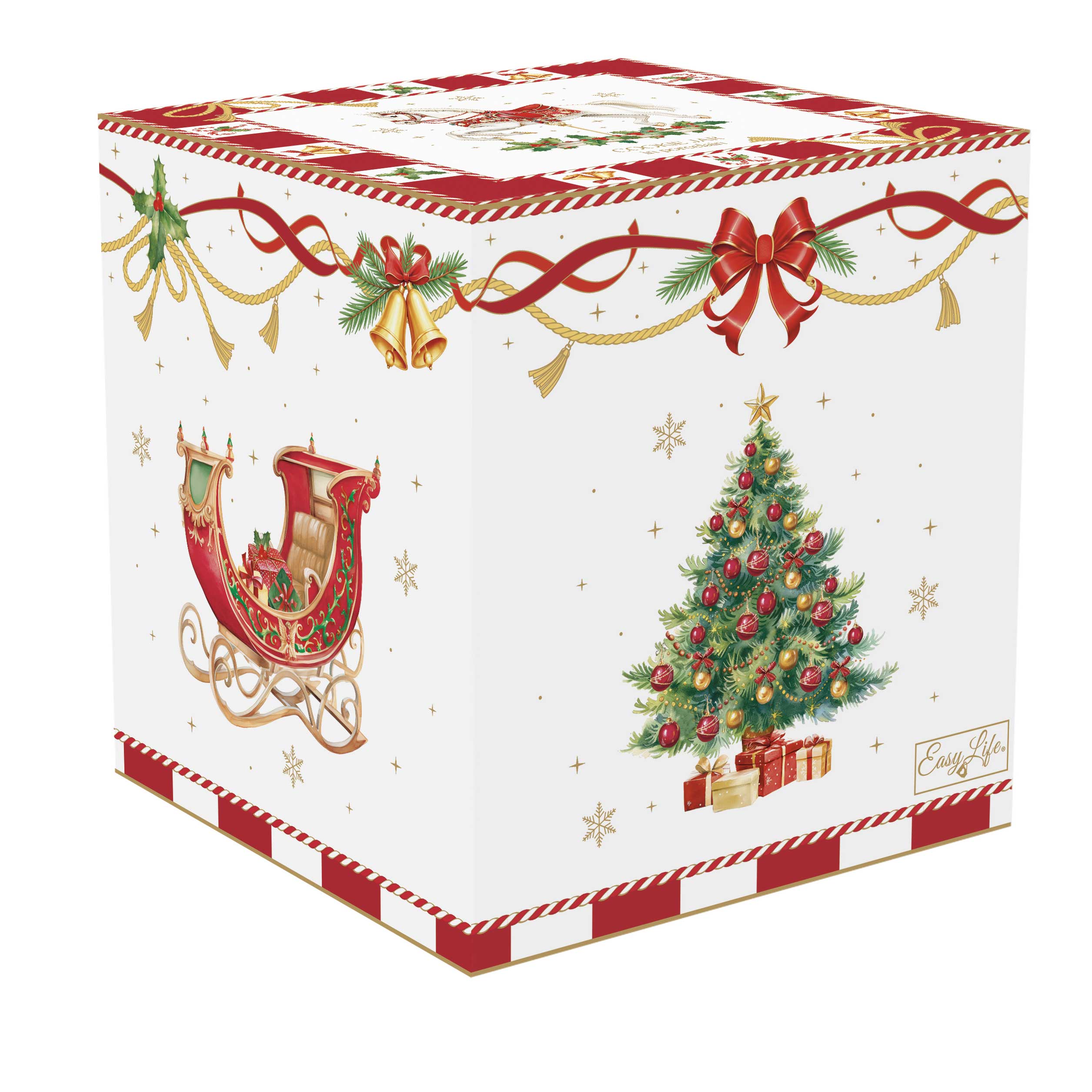 Karácsonyi porcelán keksztároló díszdobozban Christmas Tale