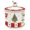 Karácsonyi porcelán keksztároló díszdobozban Christmas Tale