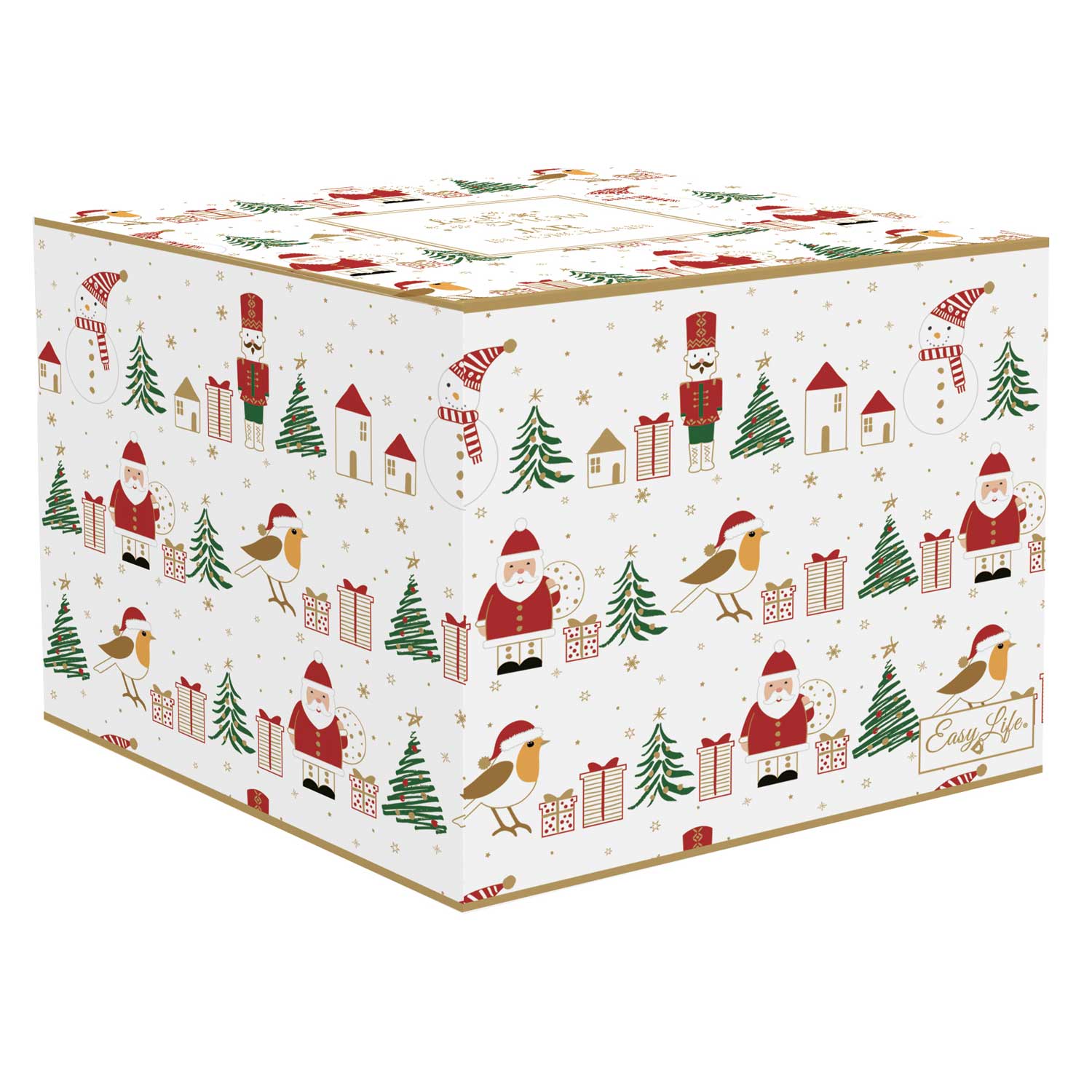 Karácsonyi Porcelán cukortartó 9x11,5 cm díszdobozban Let it Snow