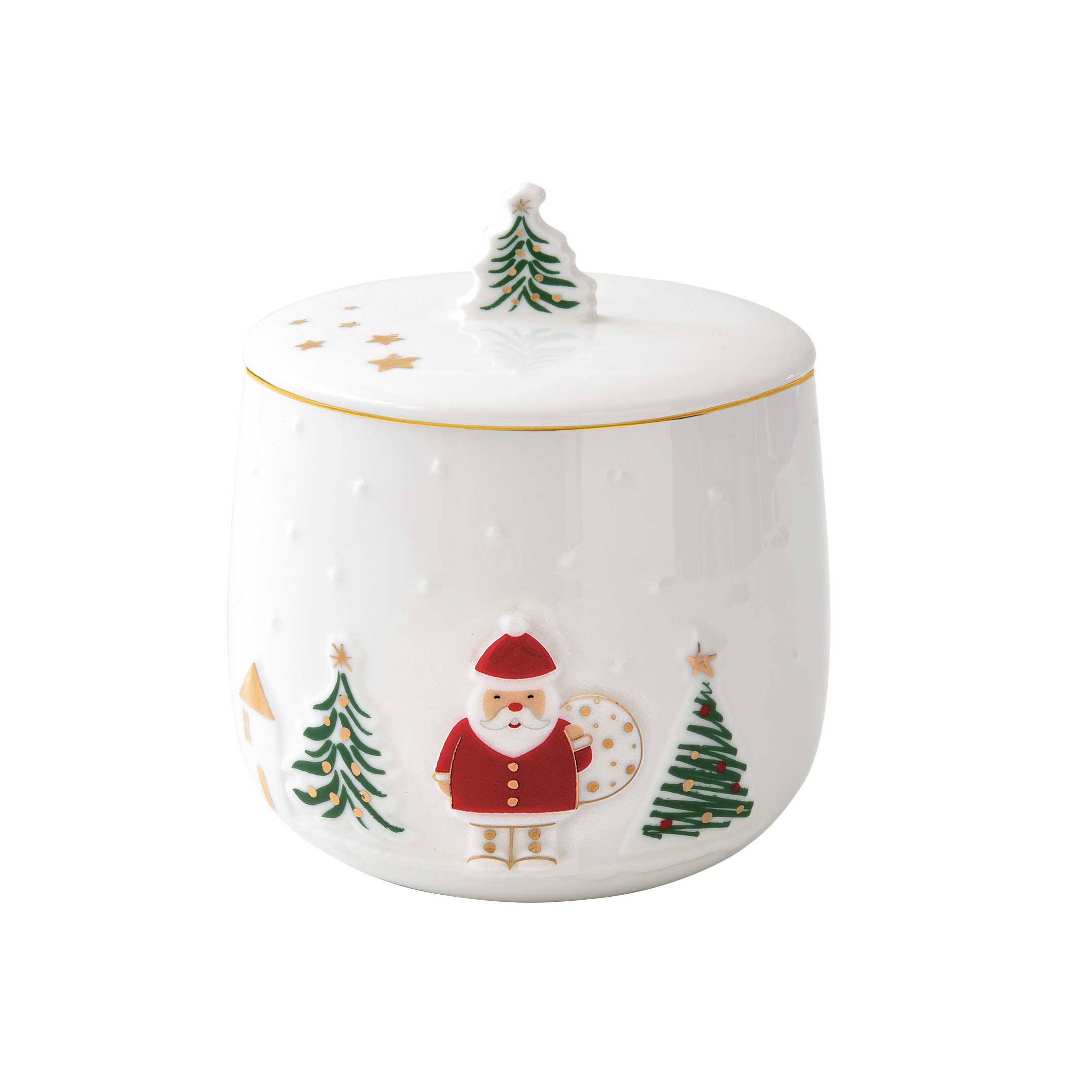 Karácsonyi Porcelán keksztároló 11x15 cm díszdobozban Let it Snow