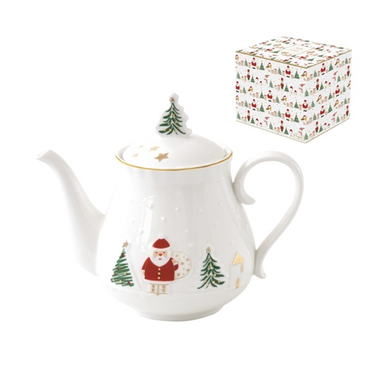 Karácsonyi Porcelán teáskanna 850 ml díszdobozban Let it Snow