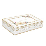 Karácsonyi arany színű üveg tál 2 db Ø 18/21 cm White Elegance díszdobozban