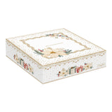 Karácsonyi arany színű üveg tálka 2 db Ø 16/21 cm White Elegance díszdobozban