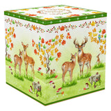 Őszi erdei mintás porcelán keksztároló 10,5x13 cm Fairy Forest