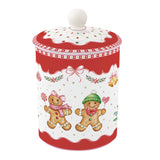 Karácsonyi Porcelán nagy keksztároló Ø 11,5x18 cm díszdobozban Sweet Christmas