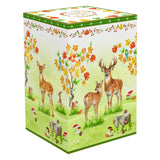 Őszi erdei mintás porcelán keksztároló 11,5x18 cm Fairy Forest