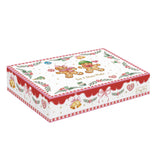 Karácsonyi Üvegtál szett 2 db-os mézeskalács figura forma díszdobozban Sweet Christmas