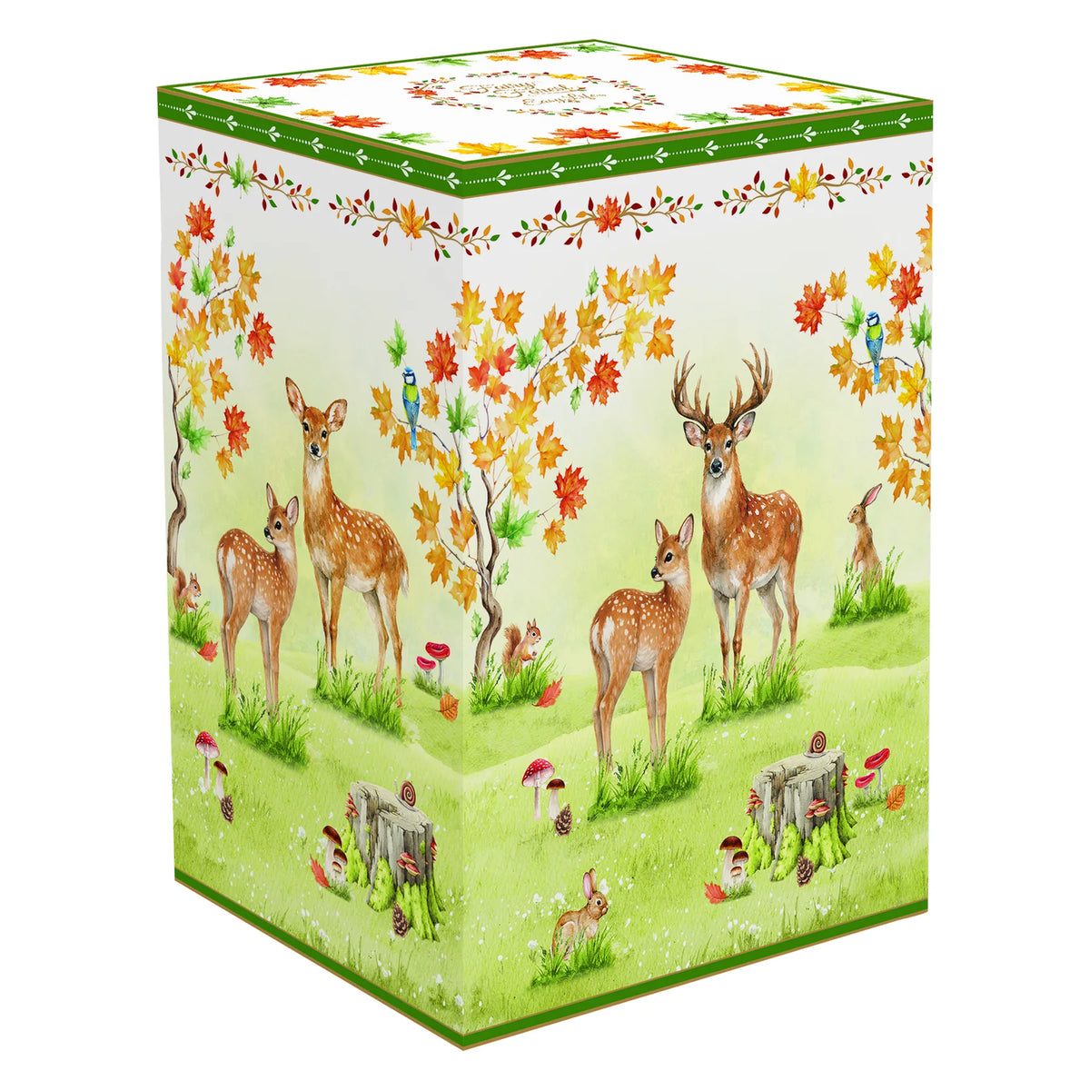 Őszi erdei mintás porcelán nagy bögre díszdobozban 600 ml