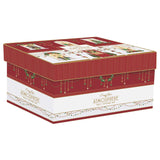 Karácsonyi porcelán ajándék szett teáskanna fém szűrővel 2 porcelán pohárral díszdobozban Festive Avenue
