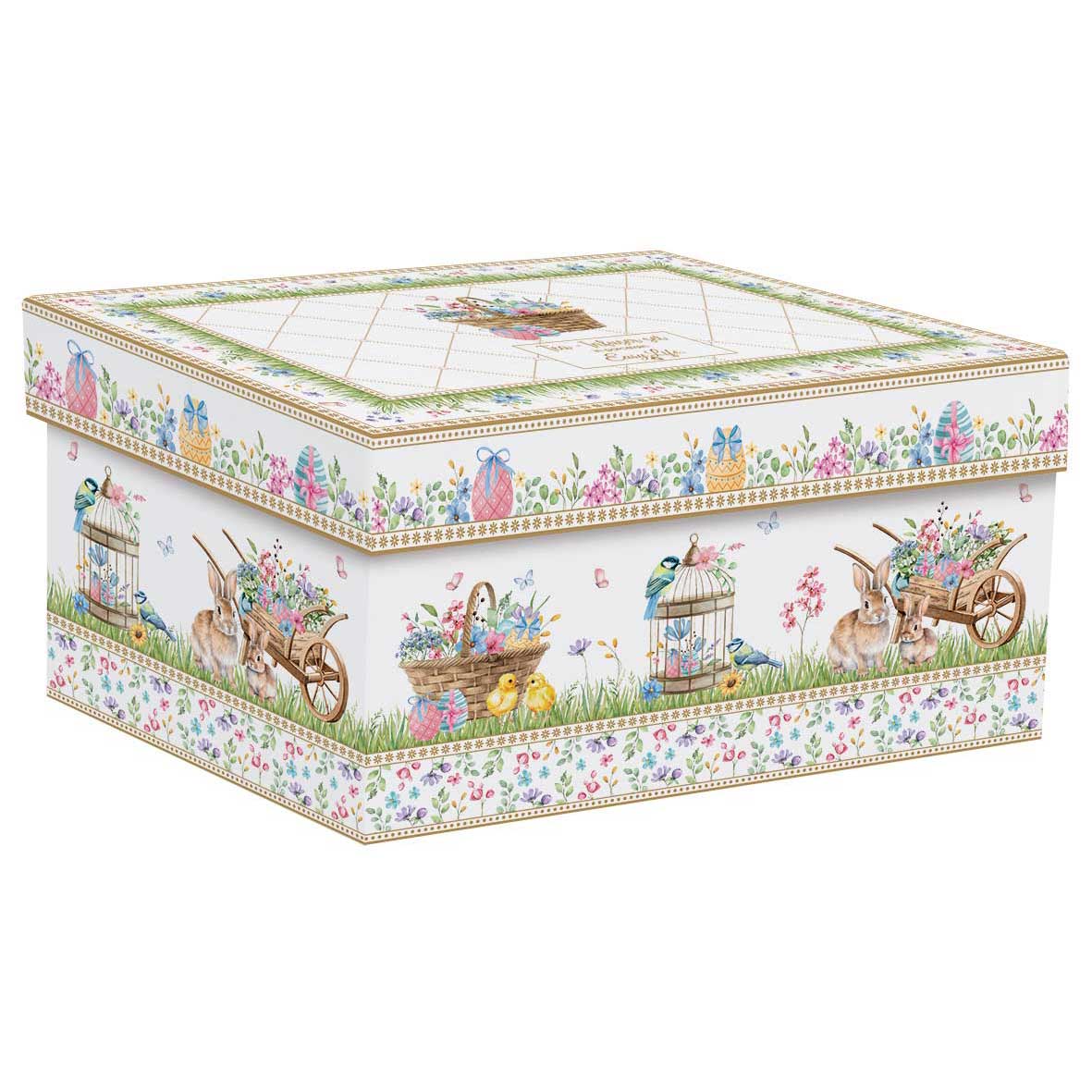 Spring Bloom húsvéti teáskanna fém szűrővel 2 porcelán pohárral díszdobozban