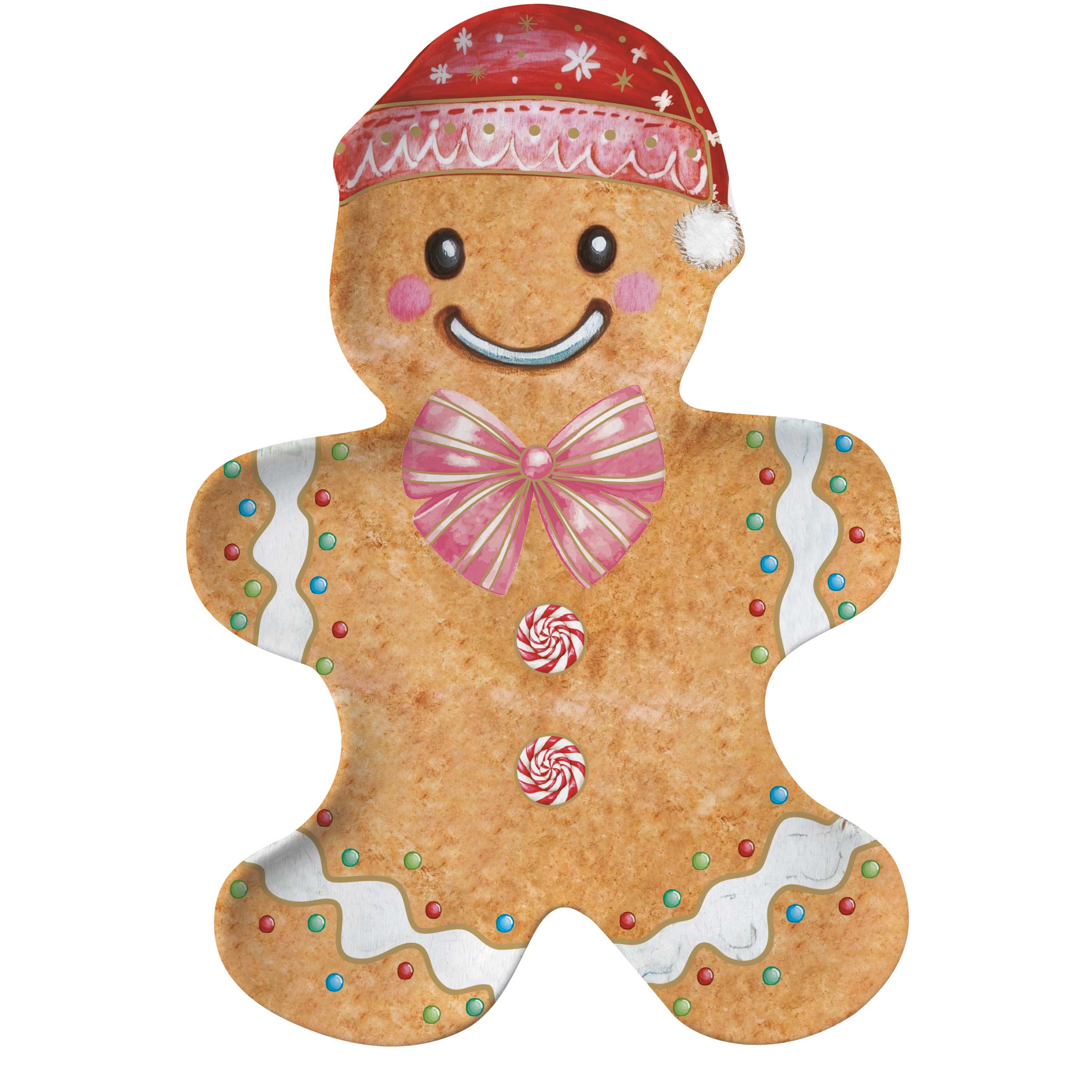 Karácsonyi Porcelán mézeskalács baba formájú tál díszdobozban Sweet Christmas