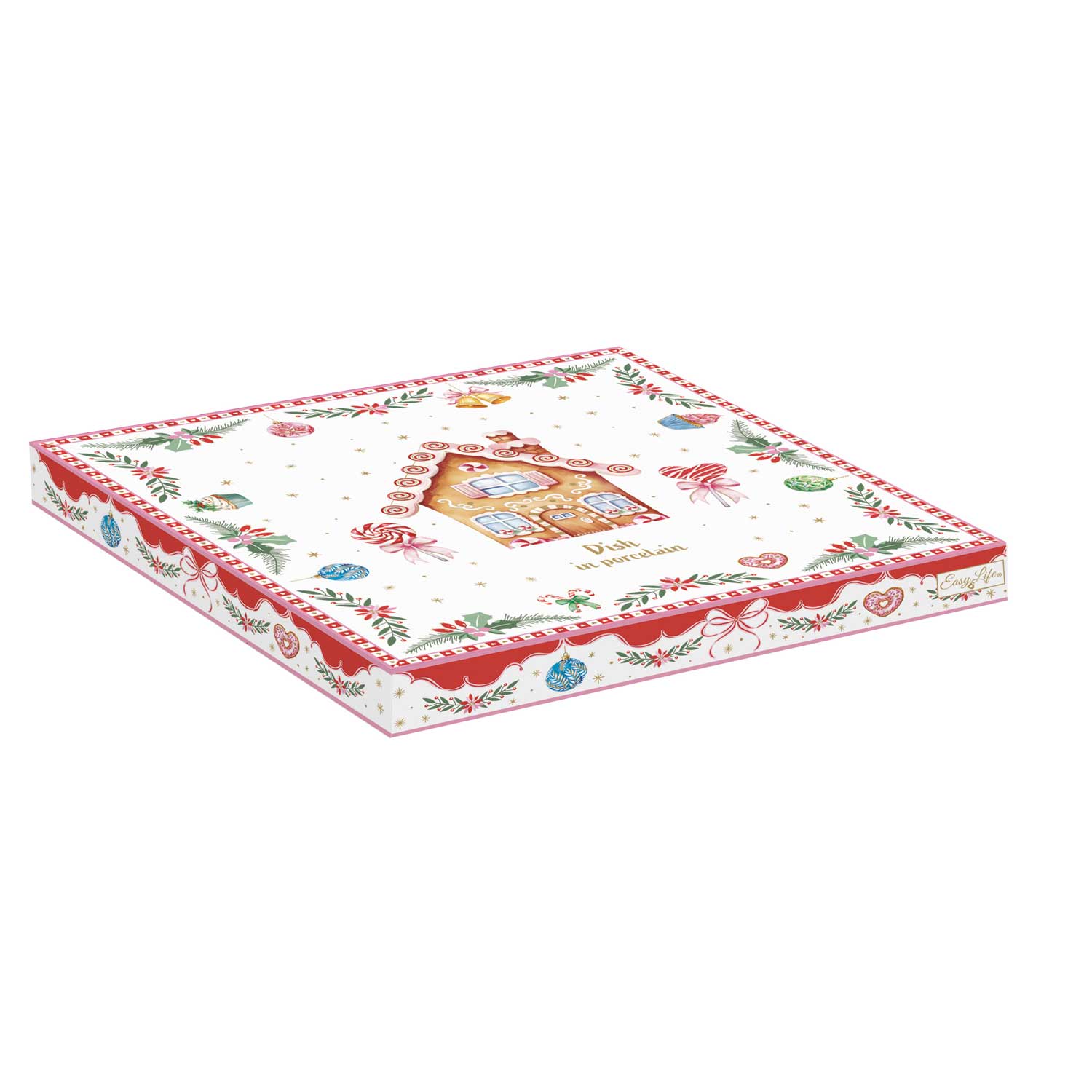 Karácsonyi Porcelán mézeskalács szív alakú kínáló tál díszdobozban Sweet Christmas