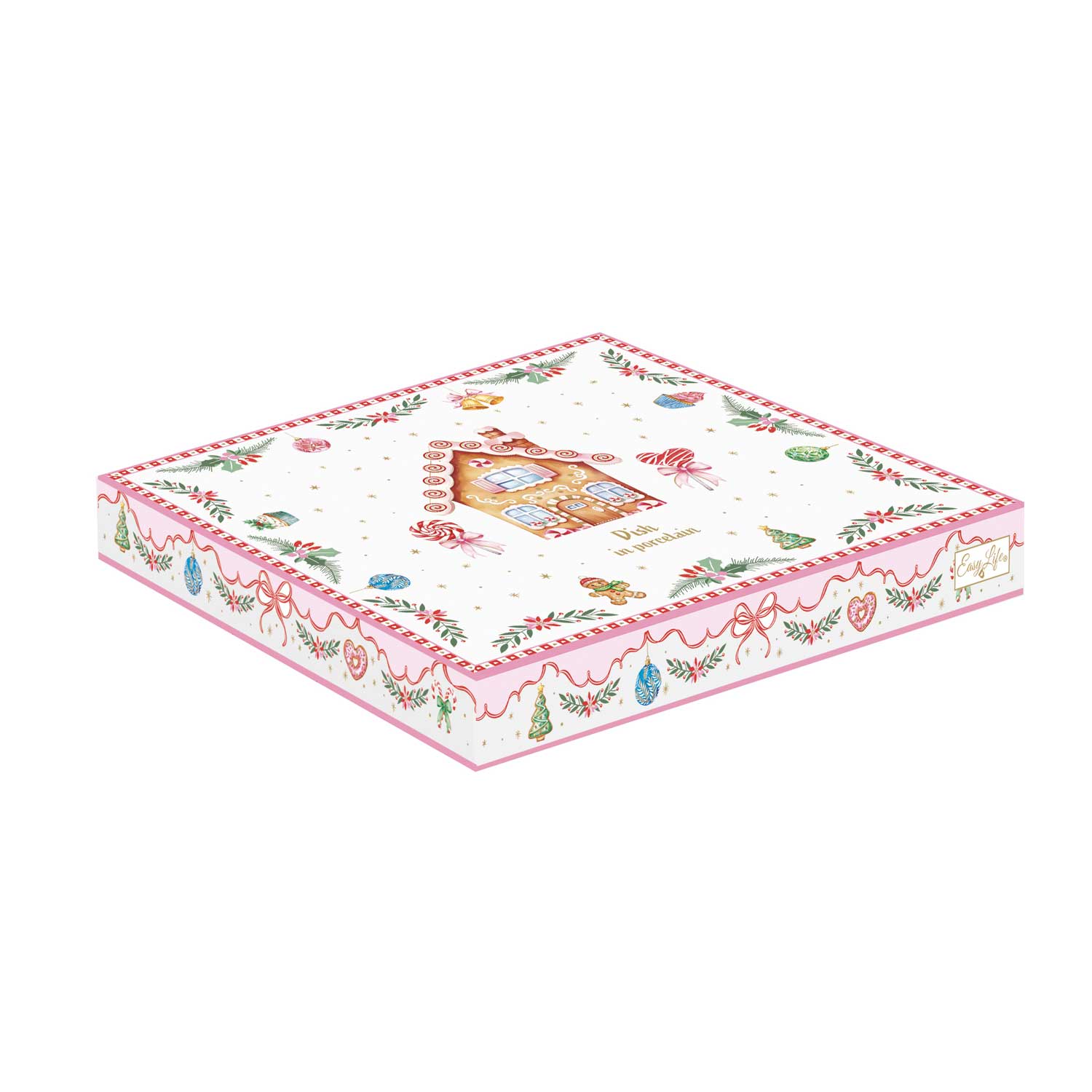 Karácsonyi Porcelán mézeskalács csillag tál díszdobozban Sweet Christmas