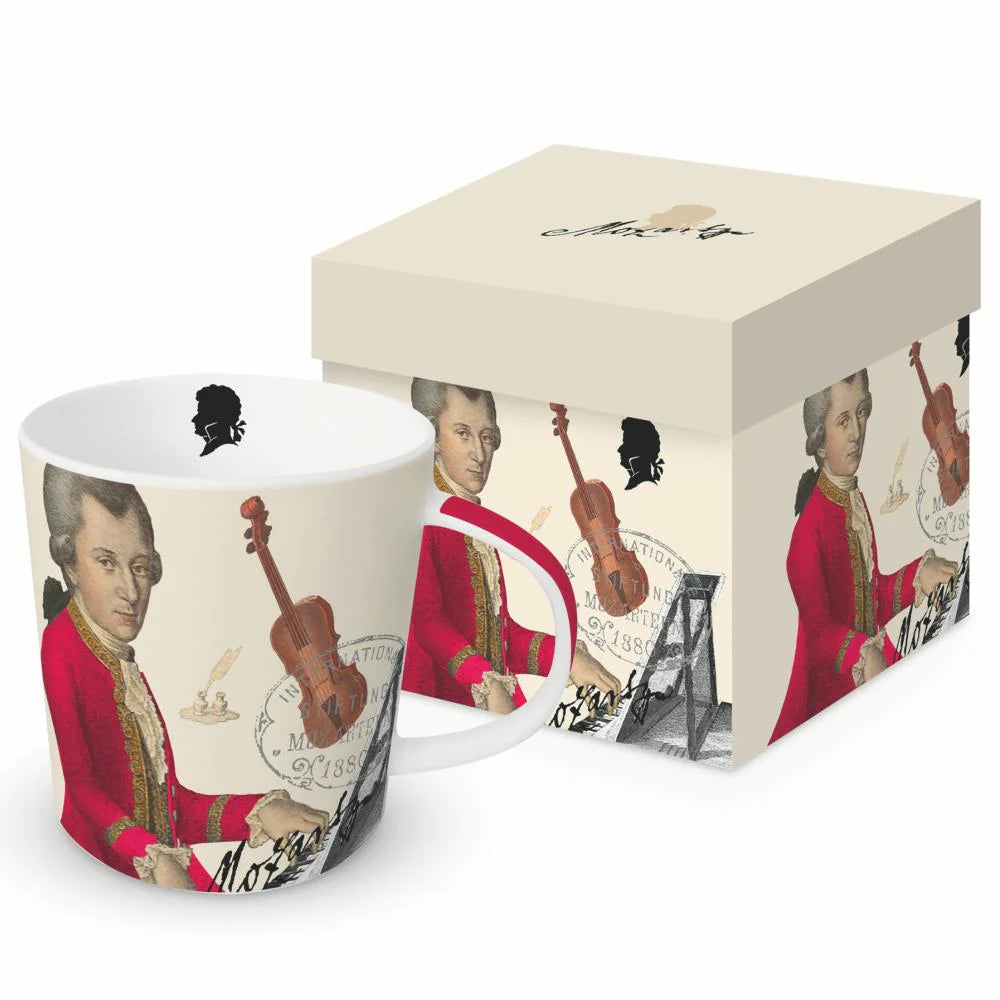 Porcelán bögre 400 ml dobozban Mozart