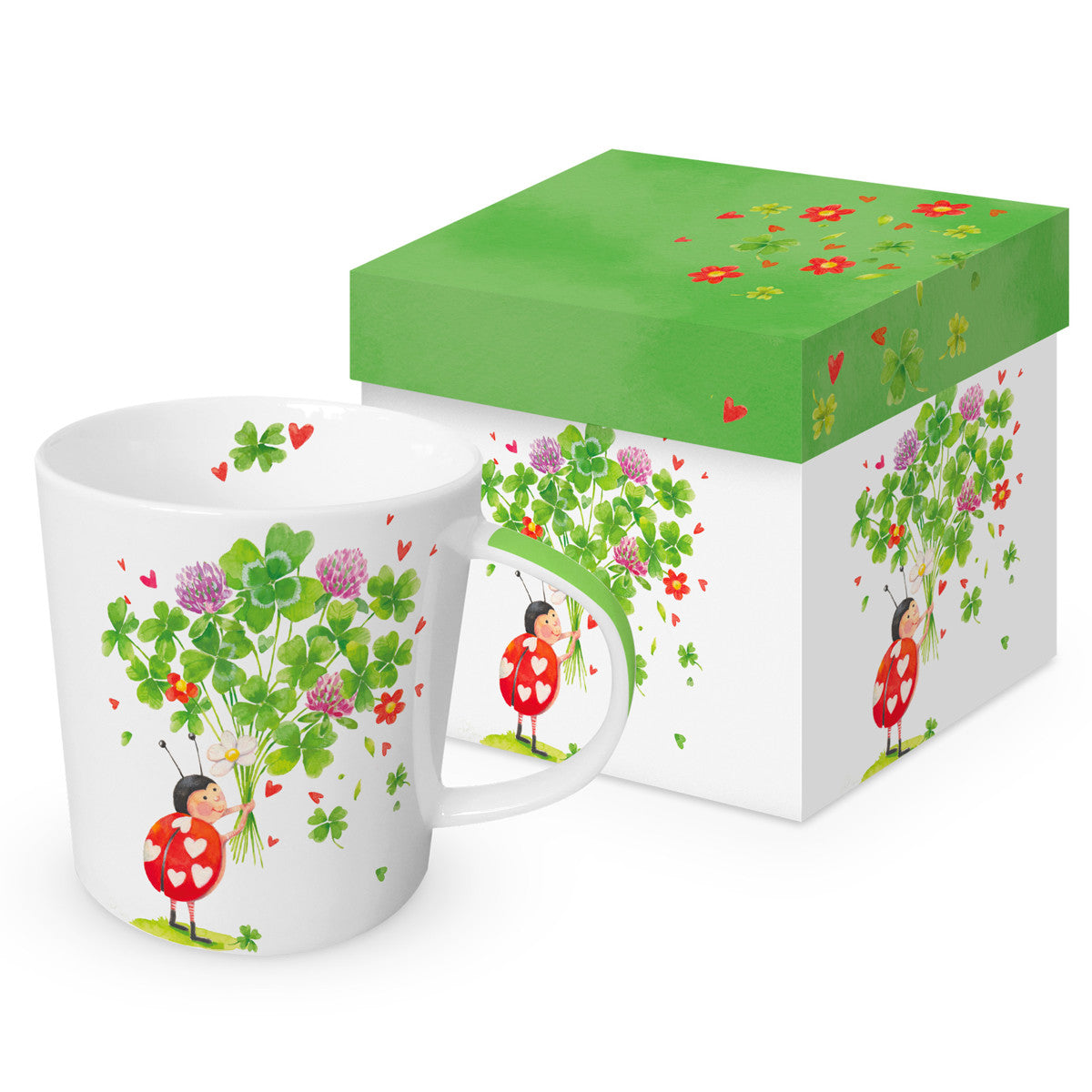 Katicás bögre porcelán 400 ml Lucky dobozbban
