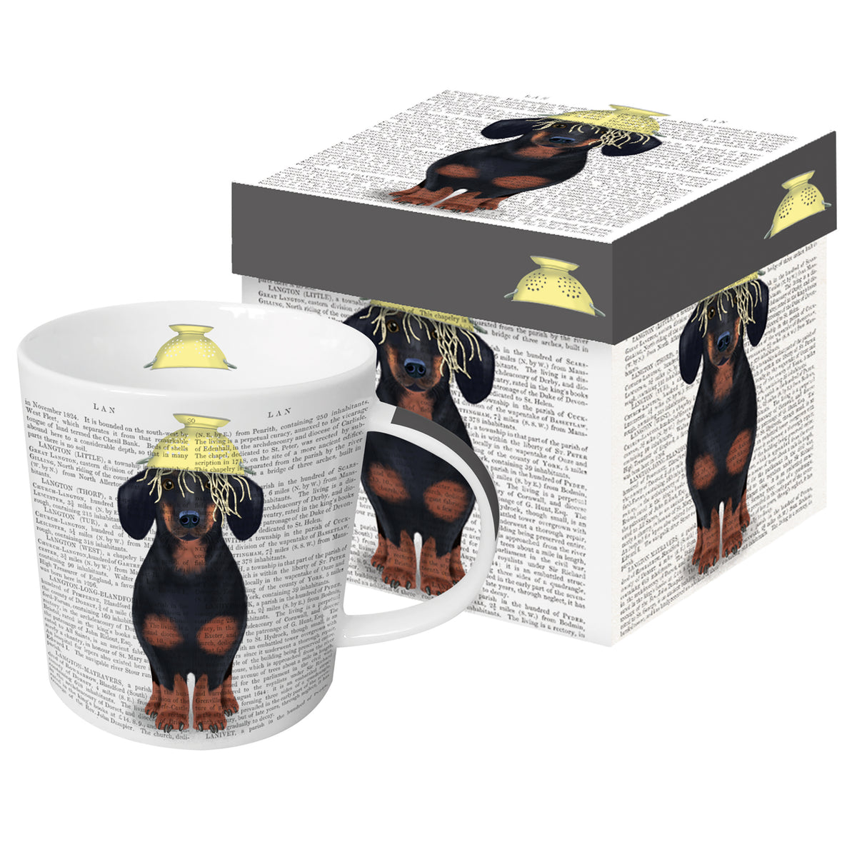 Tacskós porcelán bögre 400 ml