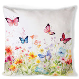 Pillangós pamut párnahuzat 40x40 cm Butterflies in field