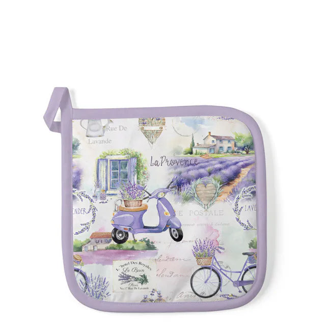 edényalátét 20x20 cm pamut levendulás Provence mintával