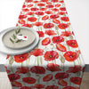 Pipacs virágos asztali futó 40x150 cm pamut Poppy all over