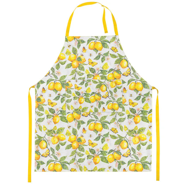 Konyhai kötény 70x85 cm pamut citrom mintás Fresh lemons white