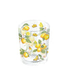 üveg mécsestartó 5,5x6 cm citrom mintás Fresh lemons white