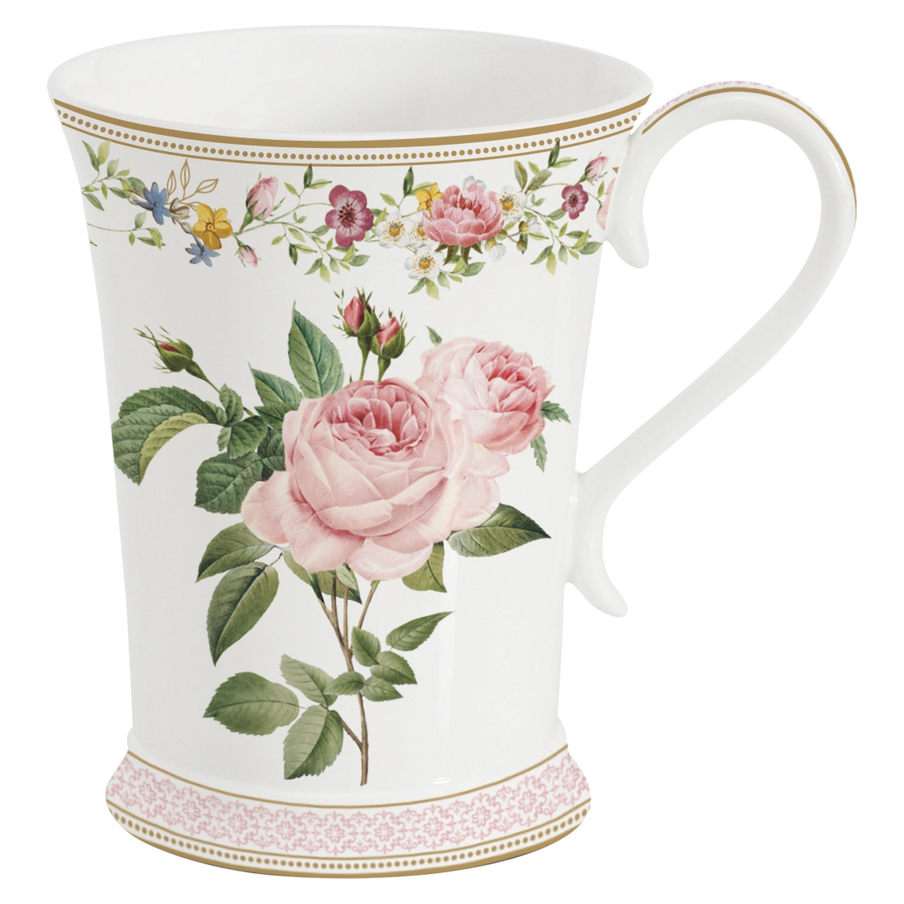 Porcelán bögre díszdobozban – Rózsa mintás 300 ml