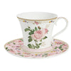 Porcelán nagy reggeliző csésze 300 ml díszdobozban – Rózsa mintás Chant des Roses