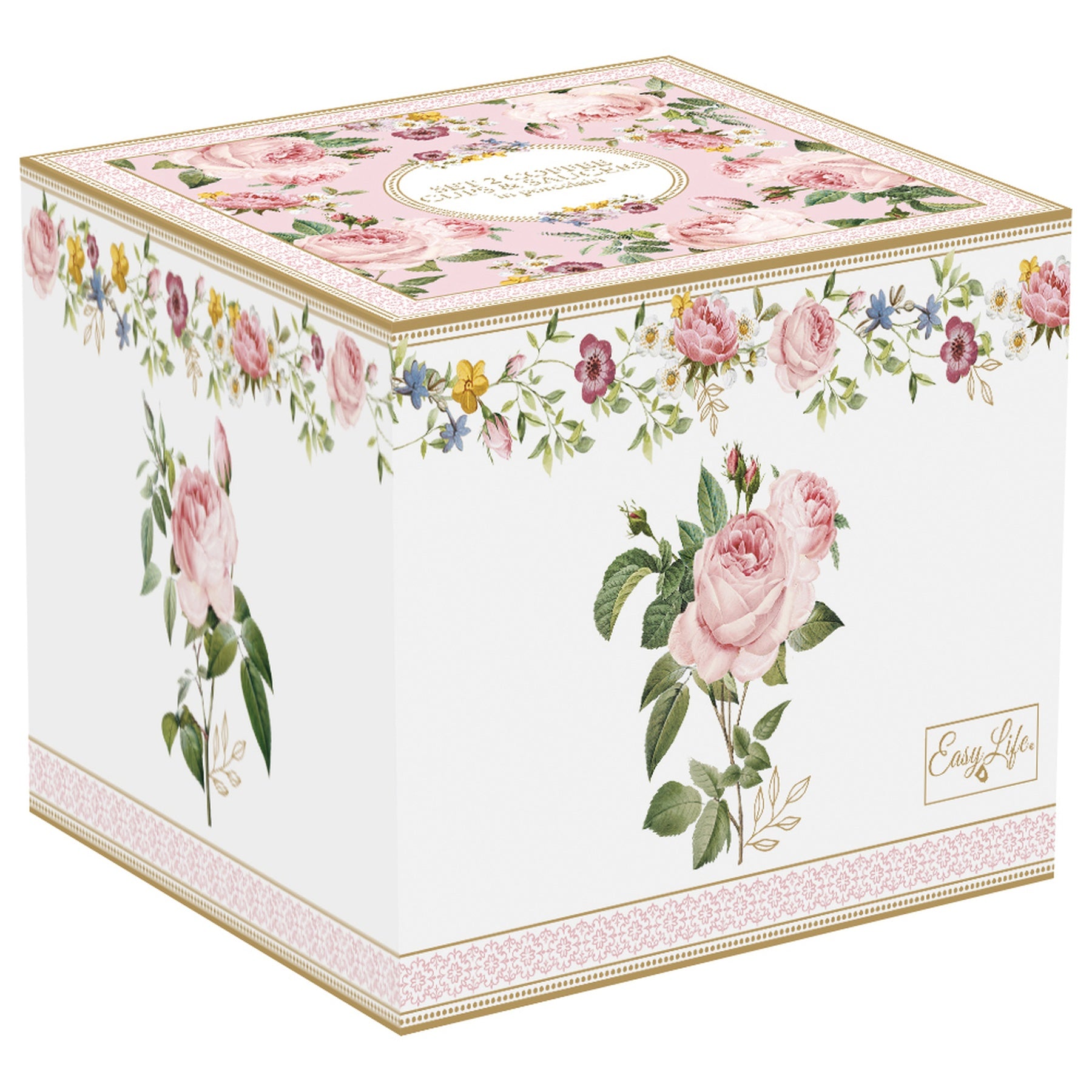 Porcelán eszpresszó kávés csésze 80 ml 2 személyes díszdobozban – Rózsa mintás