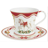 Karácsonyi porcelán csésze aljjal díszdobozban Christmas Tale