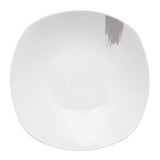 18 részes fehér porcelán étkészlet szürkés dekorral