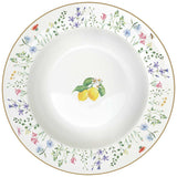 Étkészlet 18 részes mediterrán porcelán citromos étkészlet Fleurs et Citrons