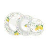 Étkészlet 18 részes mediterrán porcelán citromos étkészlet Fleurs et Citrons