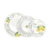 Étkészlet 18 részes mediterrán porcelán citromos étkészlet Fleurs et Citrons