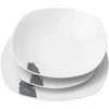 18 részes porcelán étkészlet fehér matt szürke Aspen