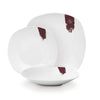 18 részes porcelán étkészlet Leonardo Collection fehér bordó