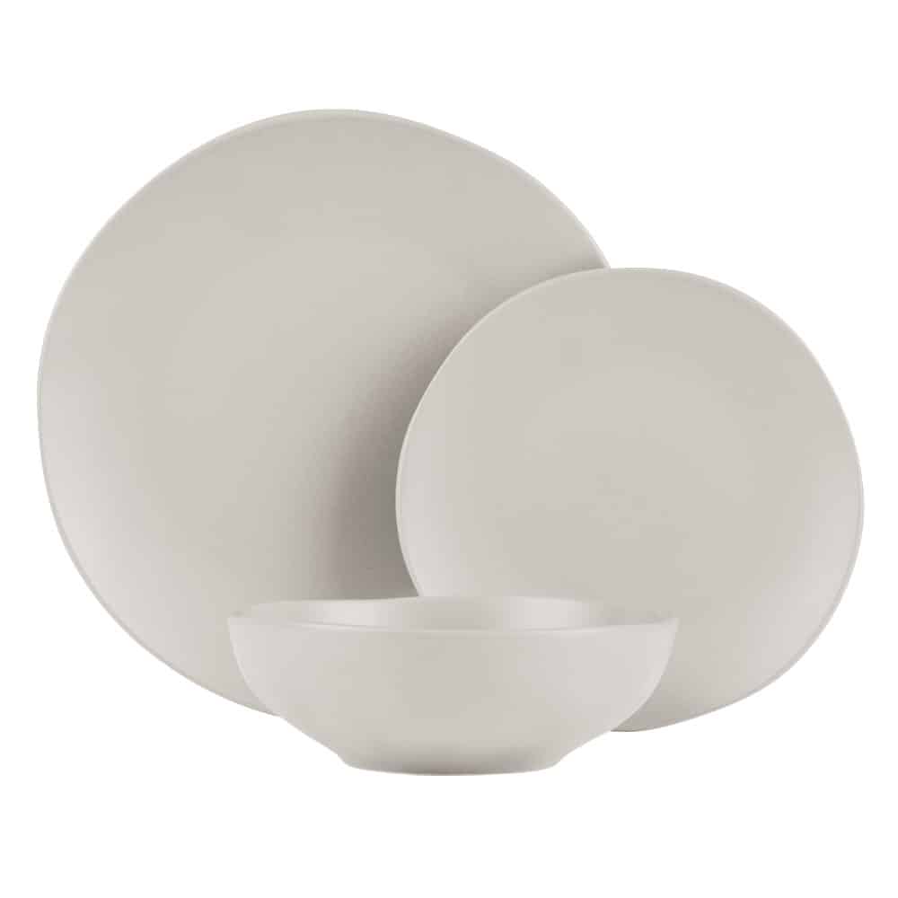 18 részes stoneware kerámia étkészlet matt kém Sahara Collection kerek