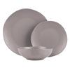 18 részes taupe szürkésbarna stoneware kerámia étkészlet