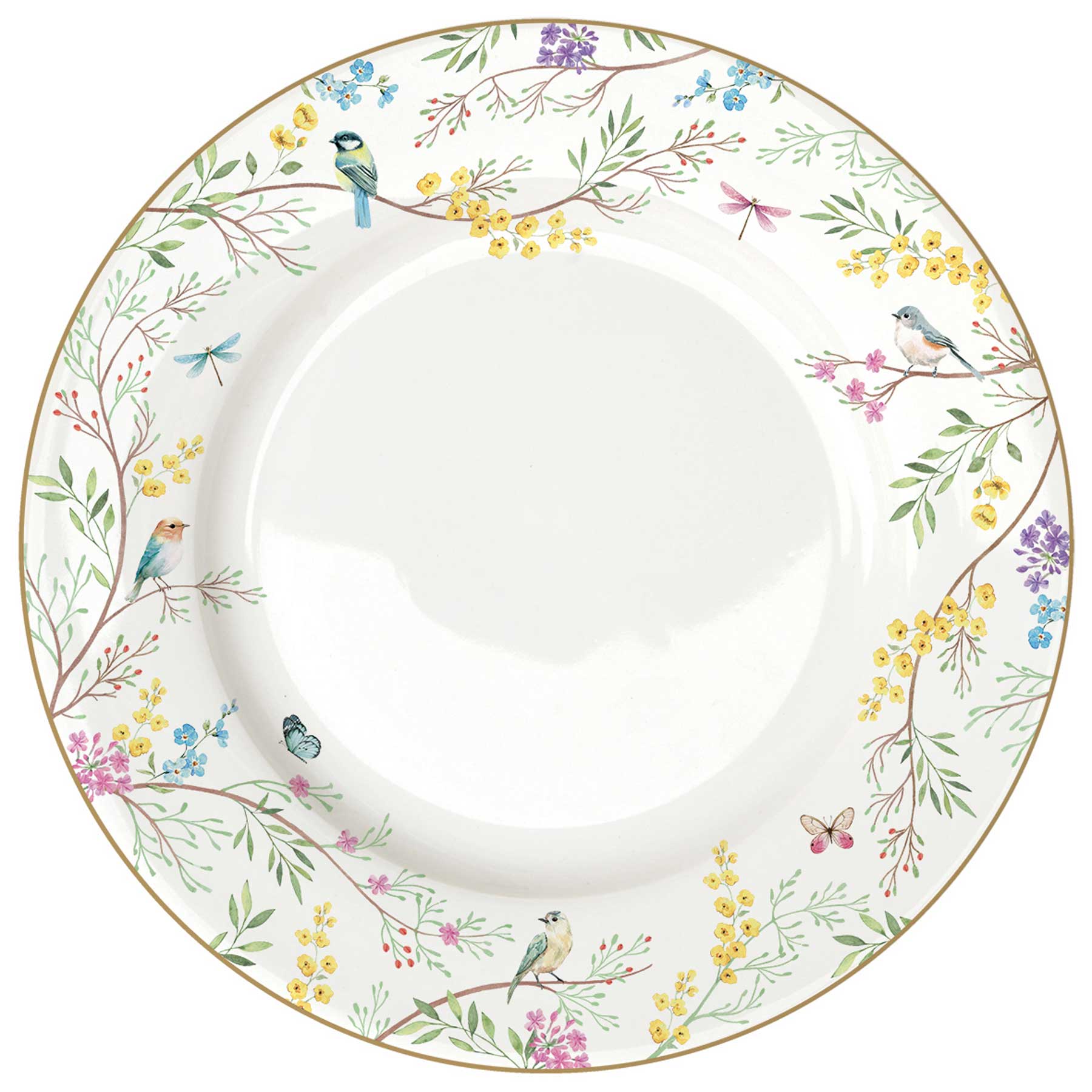 Étkészlet 18 részes vintage porcelán étkészlet Birds Melody