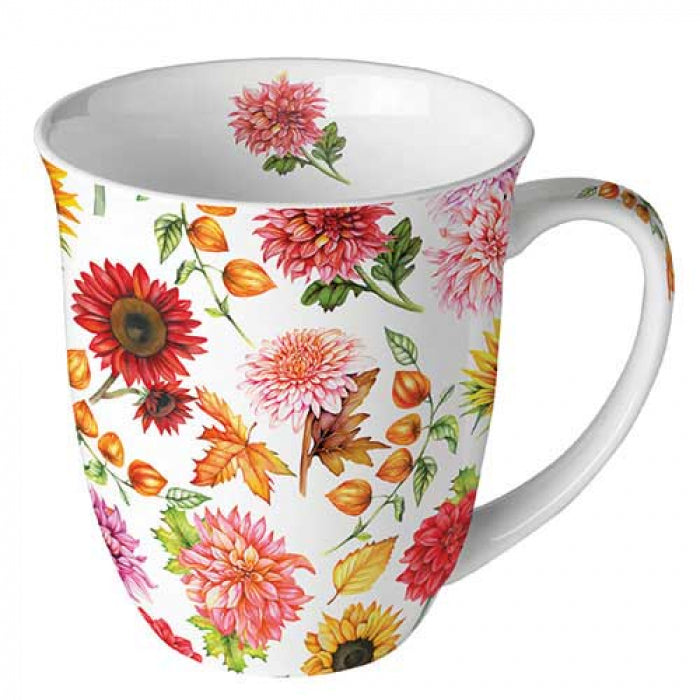 Őszi Virágmező Porcelán Bögre 400 ml
