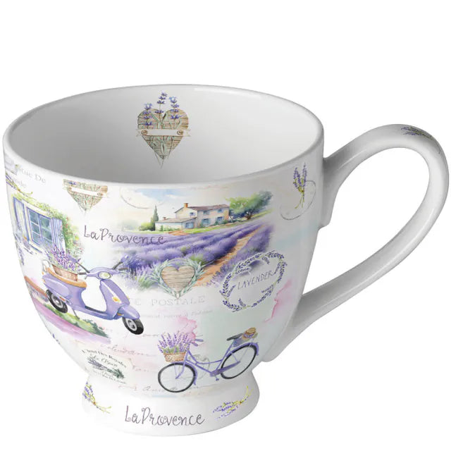 Porcelán bögre – Levendulás Provence mintával 450 ml