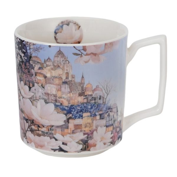 Magnólia virágos porcelán bögre MODERN CITY OF MAGNOLIAS