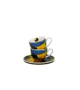 Porcelán eszpresszó kávés csésze + alj 110 ml 2 személyes van Gogh Kávéház éjjel