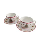 Karácsonyi fenyőfás porcelán csésze + alj 270 ml 2 személyes Christmas Tree 3