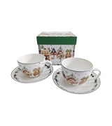 Karácsonyi porcelán csésze 270 ml 2 személyes Christmas Village