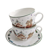 Karácsonyi porcelán csésze 270 ml 2 személyes Christmas Village